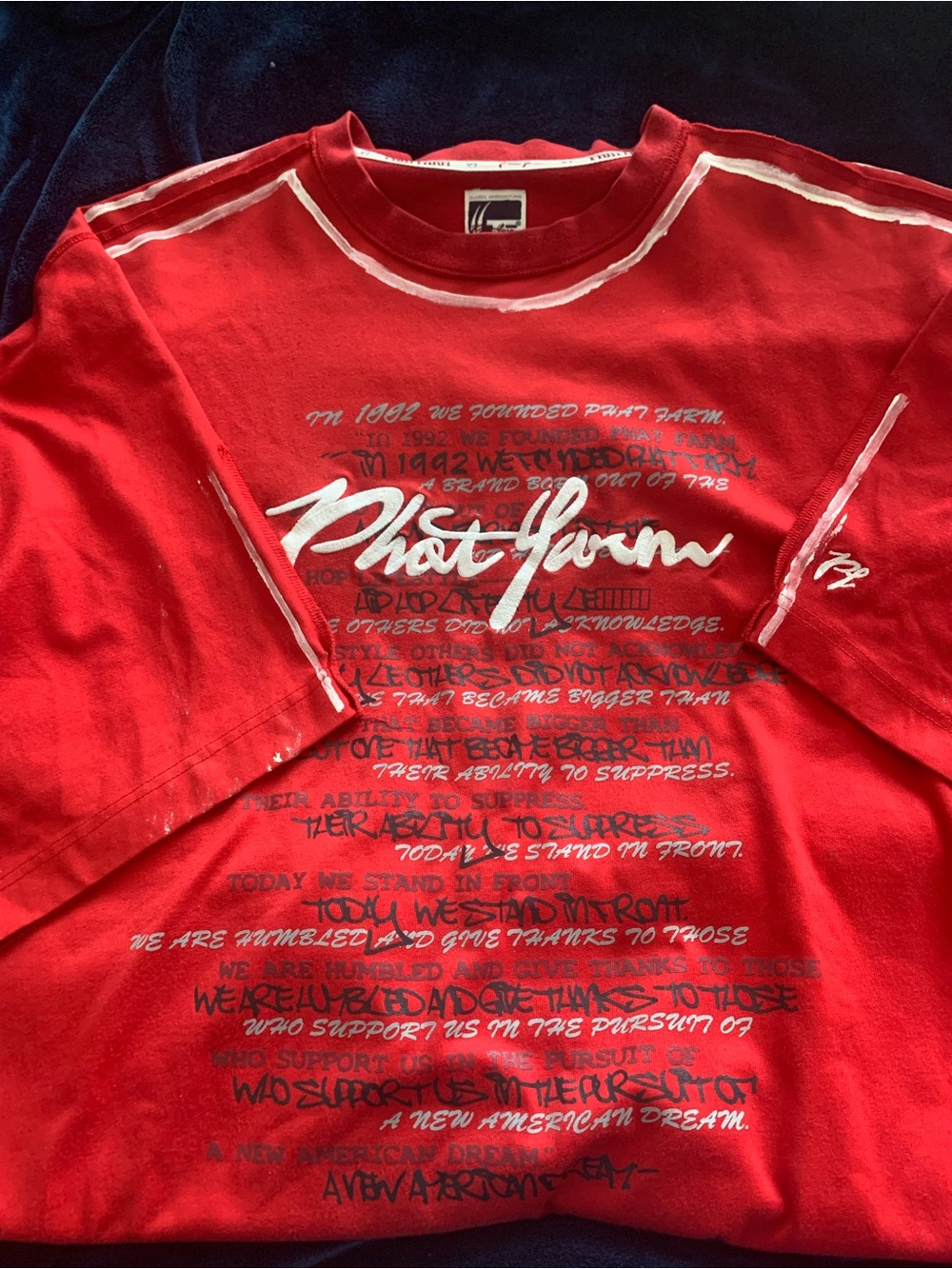 Phat Farm Red Short-Sleeve Graphic Tee